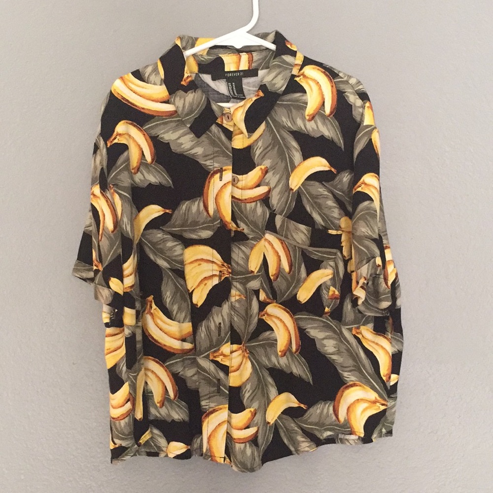 Cropped Button Up Tee Shirt